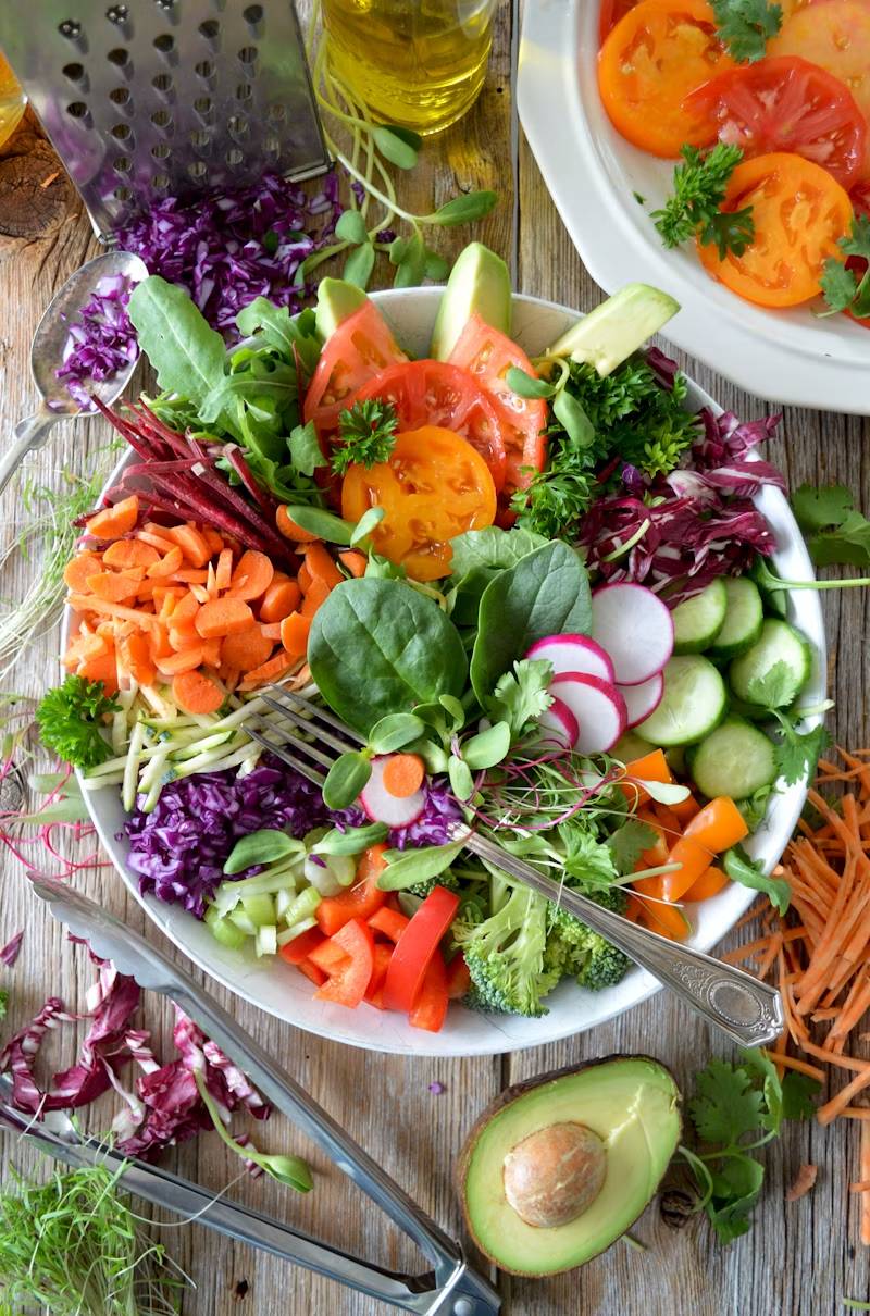 Fresh fruits and vegetables