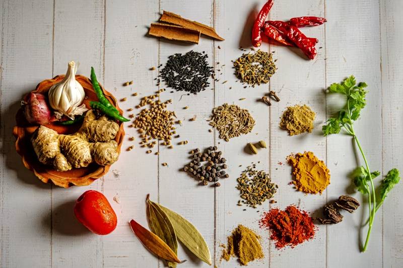 Traditional spices and jaggery